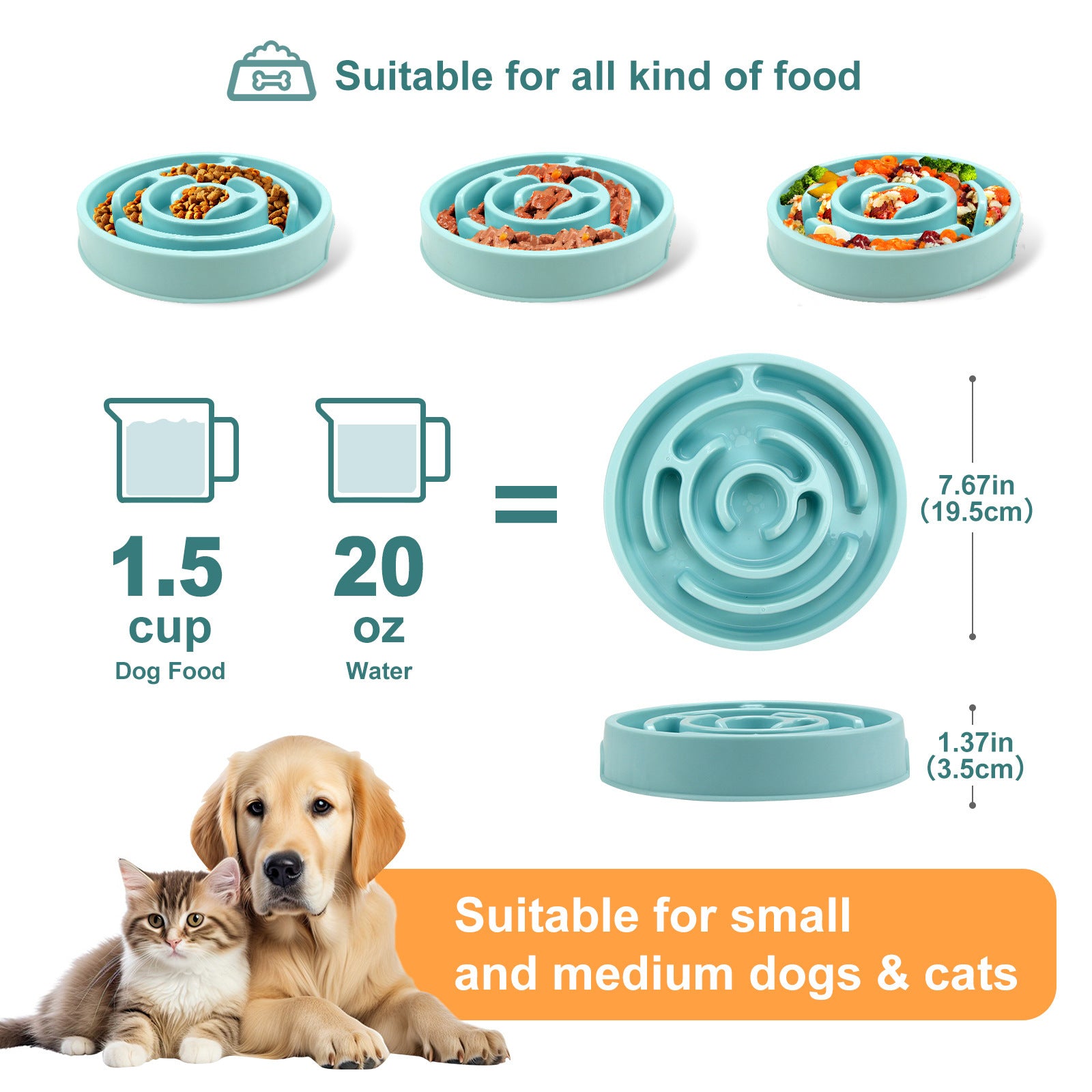 Silicone Slow Feeder Dog Bowl for Healthy Chewing & Digestion