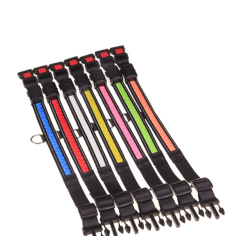 Solar LED Dog Collar – Adjustable, Waterproof, Rechargeable