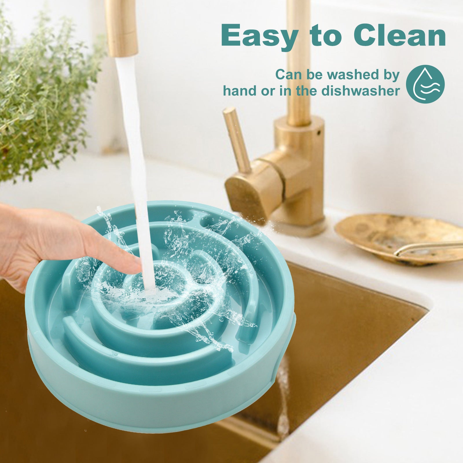 Silicone Slow Feeder Dog Bowl for Healthy Chewing & Digestion