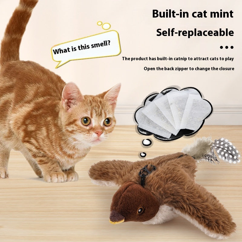 Interactive Flying Bird Cat Toy for Indoor Bored Cats