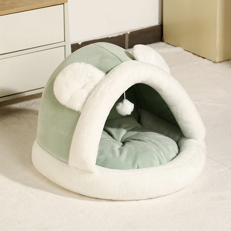Cozy Pet Tent Cave Bed for Cats and Small Dogs