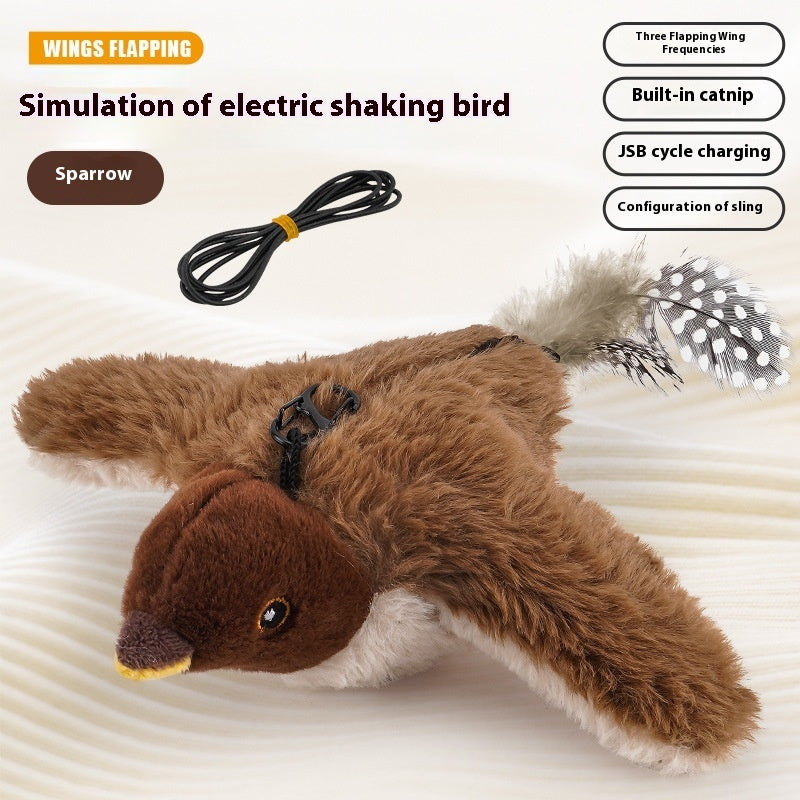 Interactive Flying Bird Cat Toy for Indoor Bored Cats