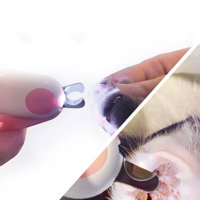 LED Illuminated Pet Nail Trimmer — Silent & Safe