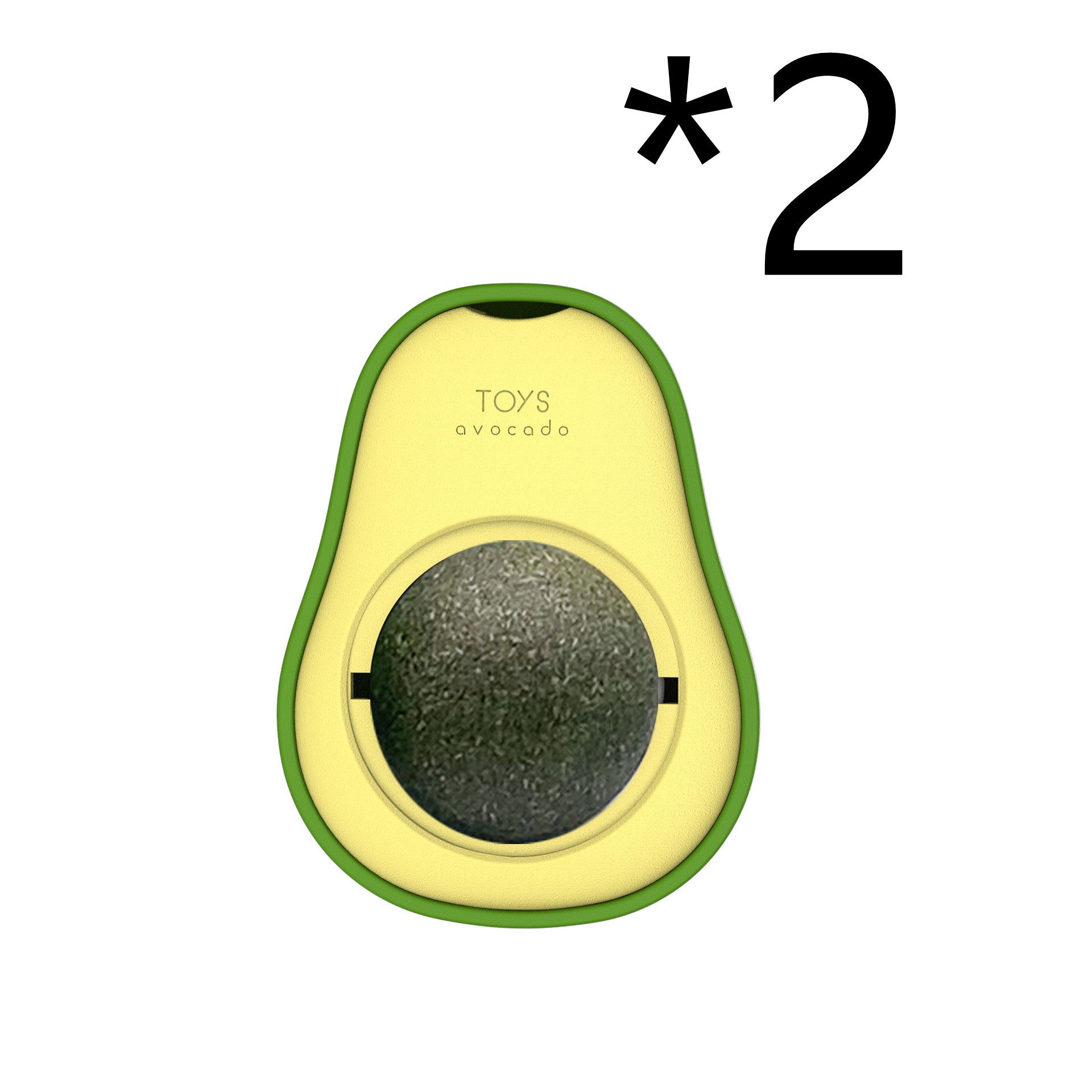 Interactive Avocado Cat Toy with Mint – Self-Healing 360° Rotating Ball