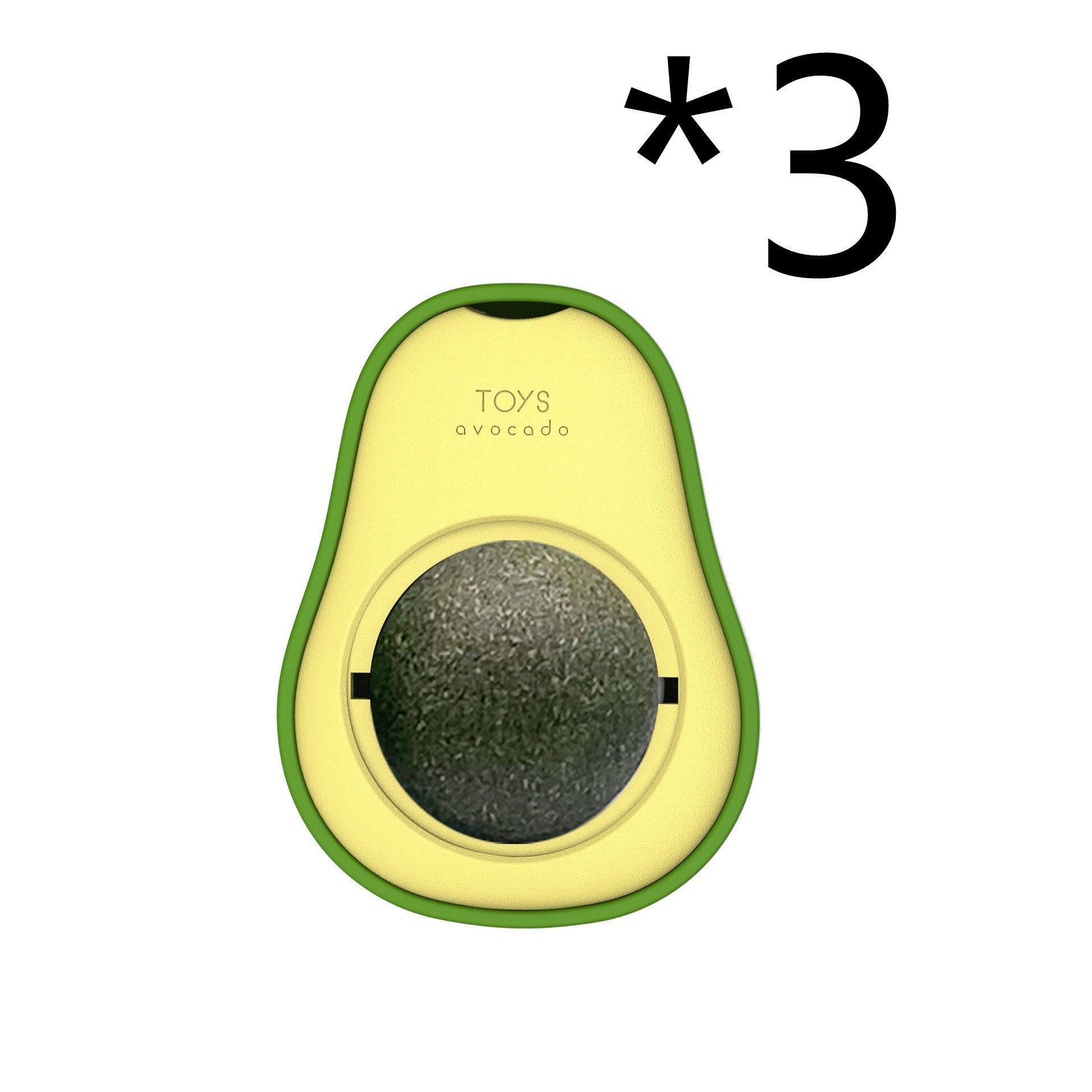 Interactive Avocado Cat Toy with Mint – Self-Healing 360° Rotating Ball