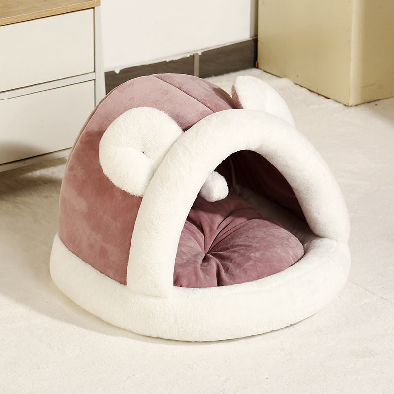 Cozy Pet Tent Cave Bed for Cats and Small Dogs