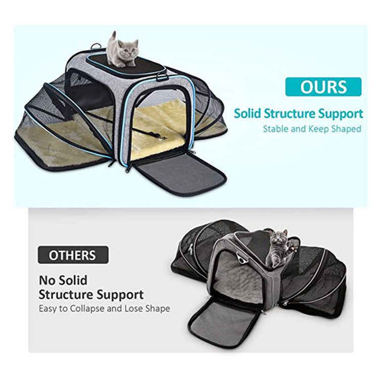 Soft-Sided Airline-Approved Pet Carrier with Expandable Design