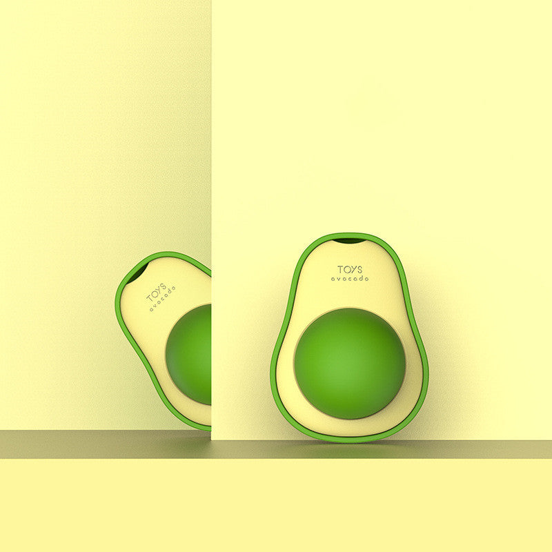 Interactive Avocado Cat Toy with Mint – Self-Healing 360° Rotating Ball