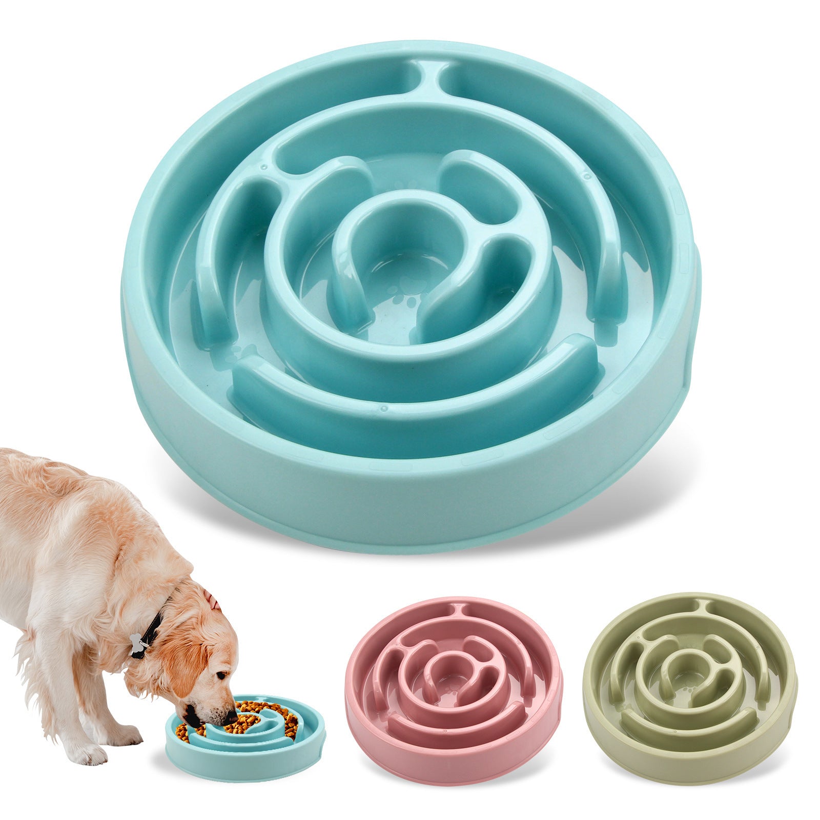 Silicone Slow Feeder Dog Bowl for Healthy Chewing & Digestion