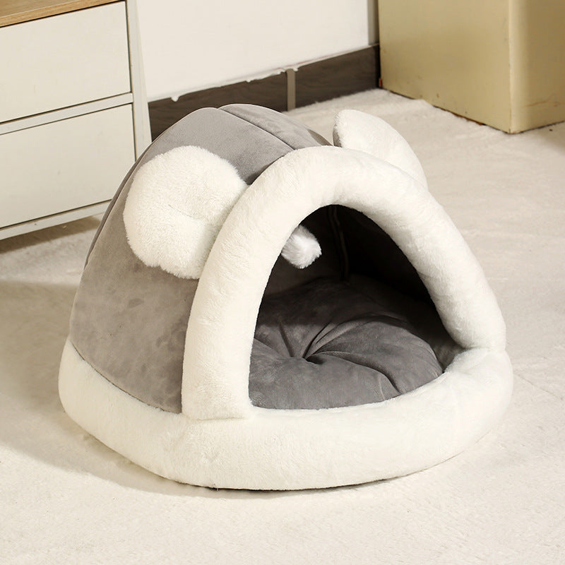 Cozy Pet Tent Cave Bed for Cats and Small Dogs